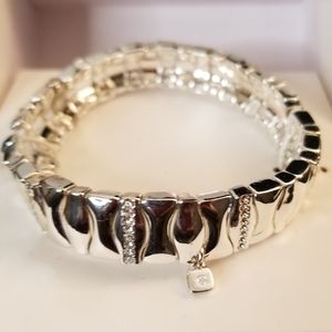 Nine West| Silver Fashion Stretch Bracelet